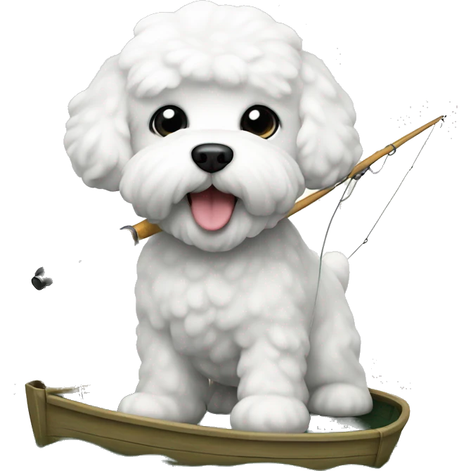 Bichon fishing emoji