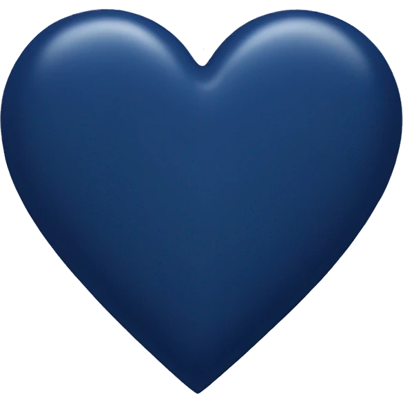 Navy blue heart  emoji