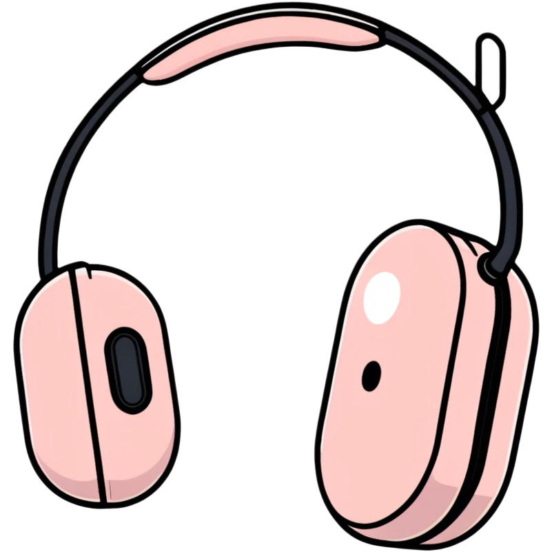 pink airpods max headphones emoji