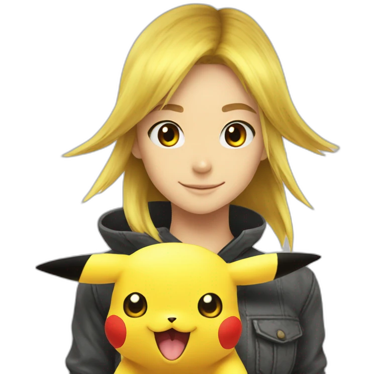 Pikachu sur dracofeu emoji