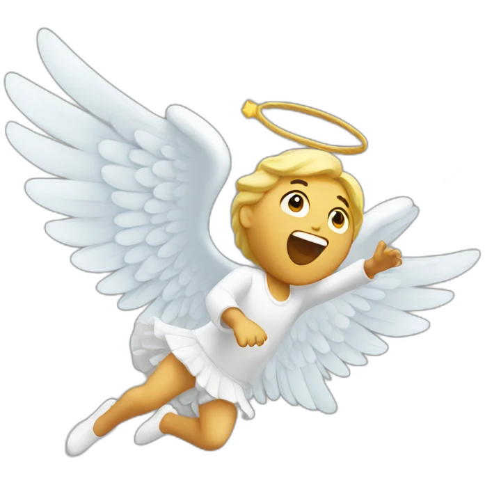 Flying angel emoji