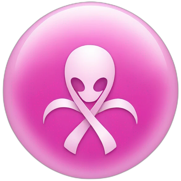 Cancer awareness logo emoji