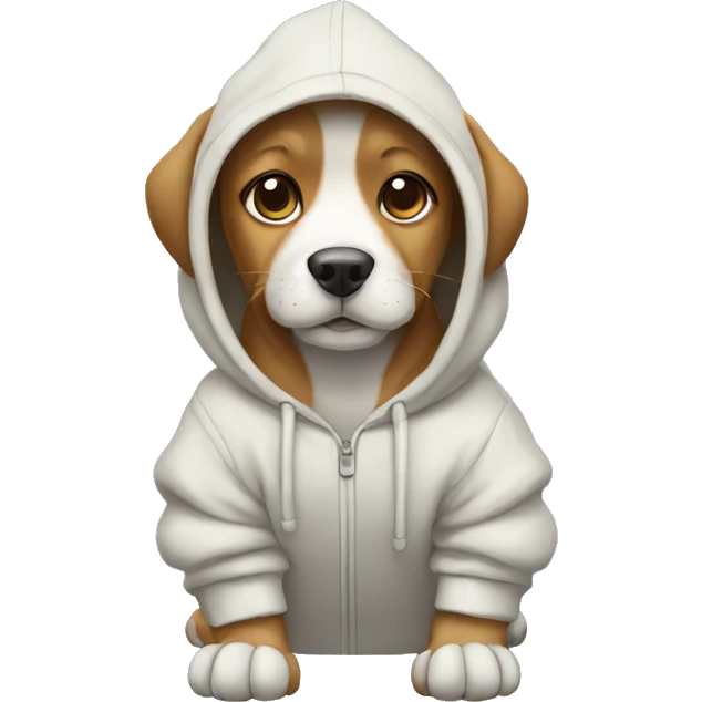 Dog with a hoodie emoji