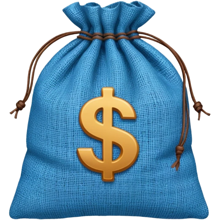 blue money sack emoji