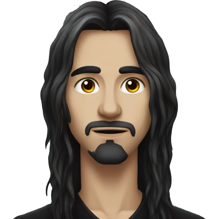 a goth long haired young man  emoji