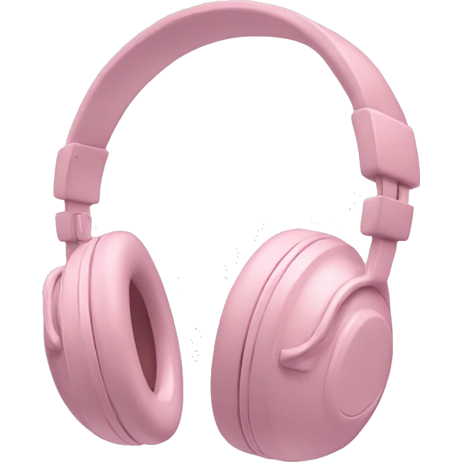 Headphones in pastel pink emoji