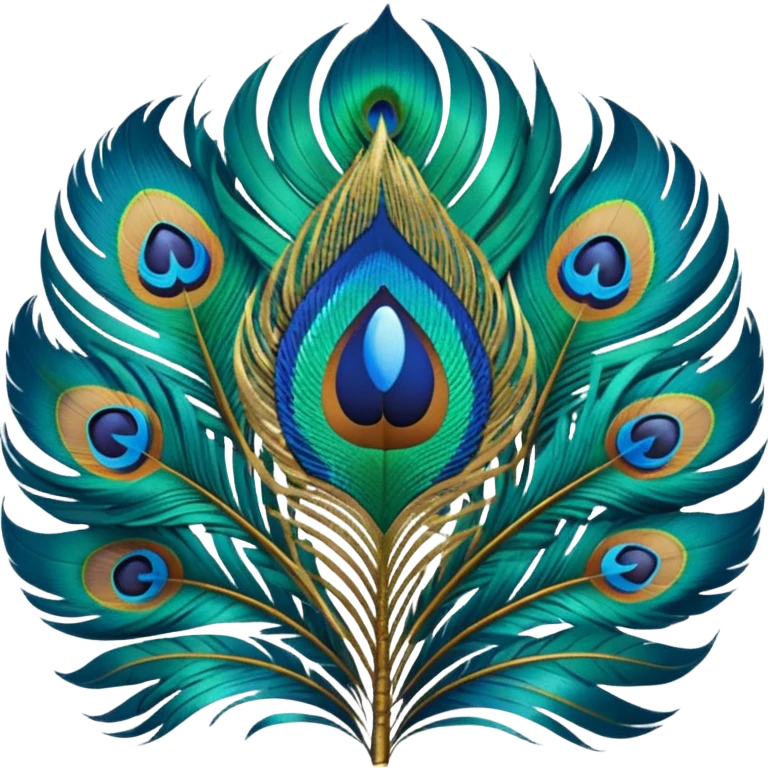 Create a emoji on peacock feather emoji