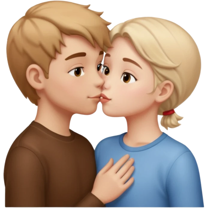 French kiss fair boy and girl emoji