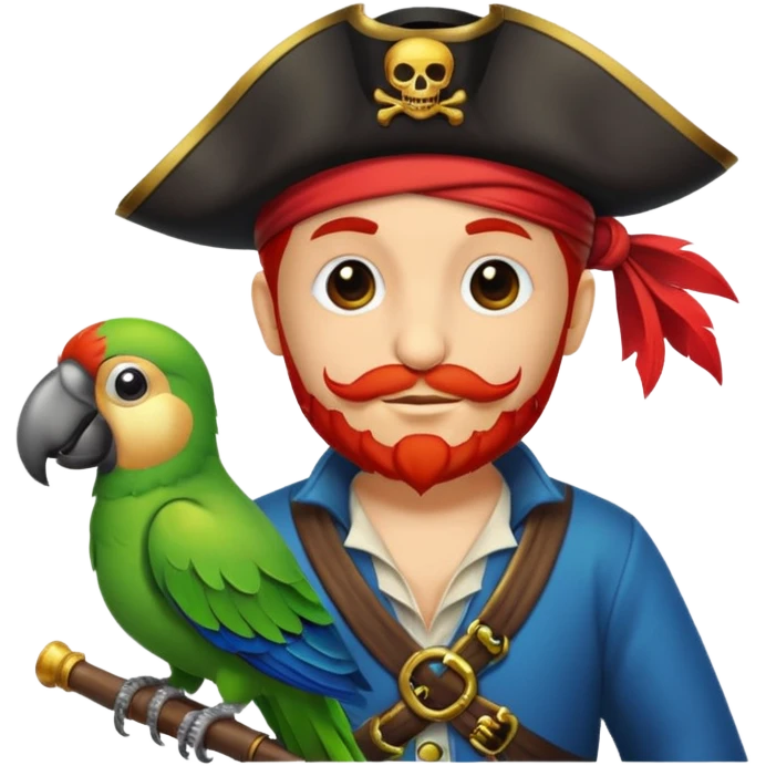 pirate and parrot emoji