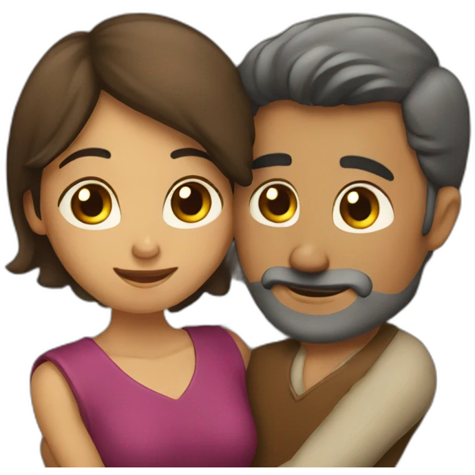Abrazo hombre y mujer emoji