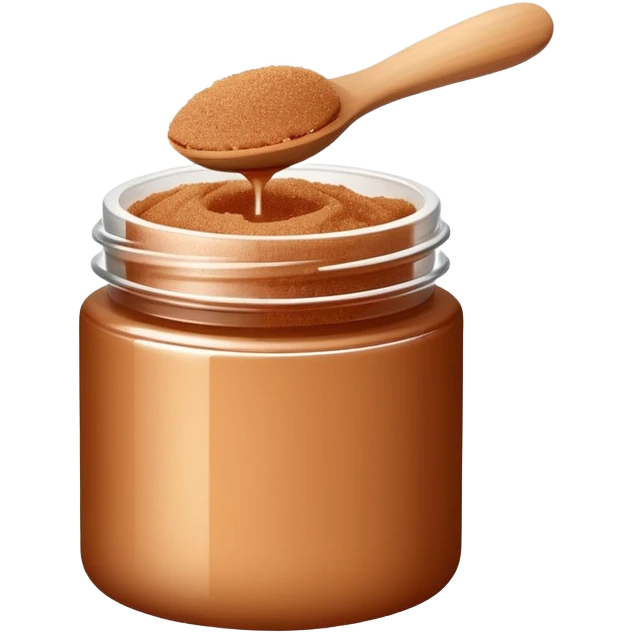 brown Body scrub cream pot  emoji