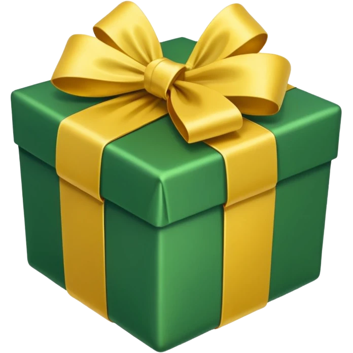 GREEN PRESENT WITH YELLOW BOW emoji