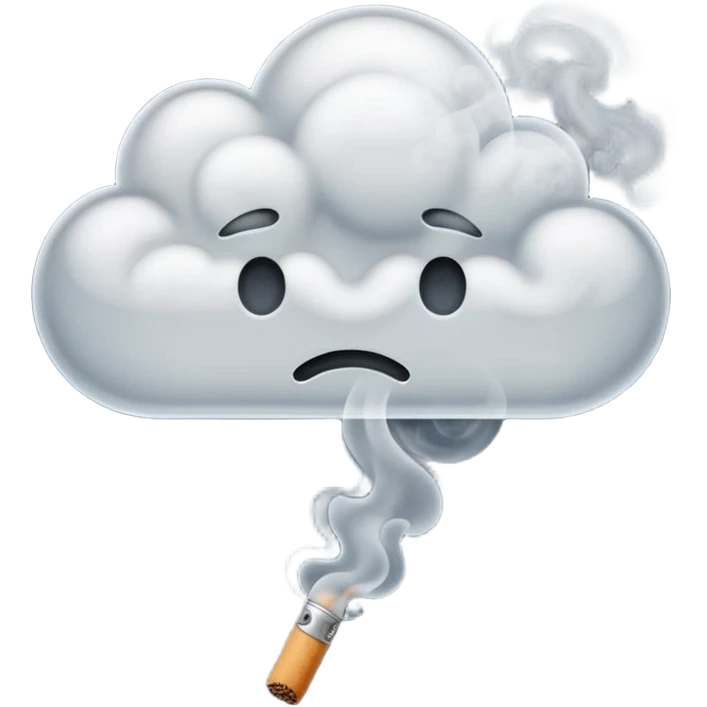 smoke coming out of a blunt emoji