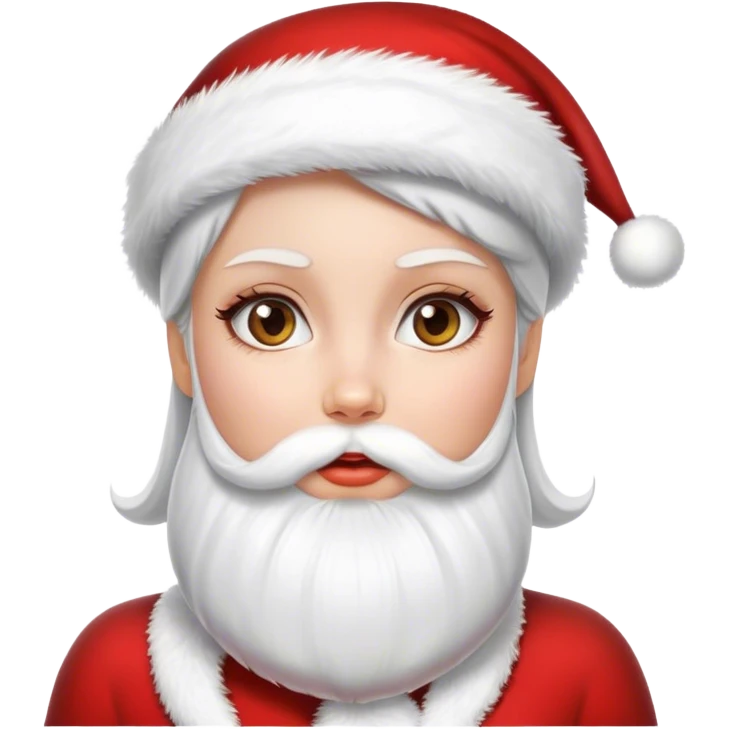 Woman with a Santa beard  emoji