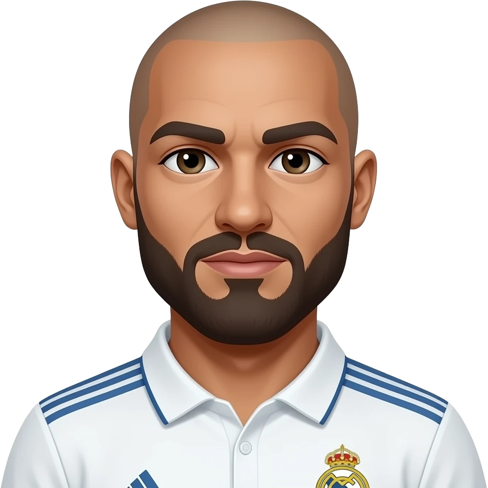 jose manuel con barba calvo y jugador del real madrid emoji