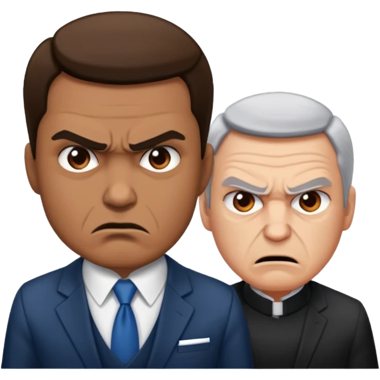 minister vs. celebrity, as if they were fighting emoji