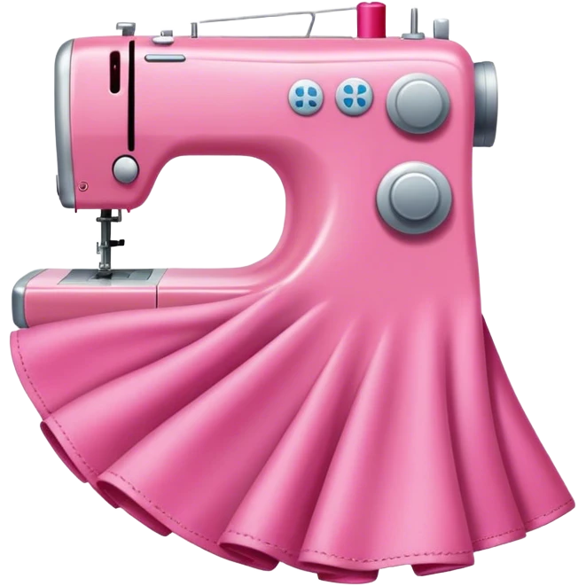 Elementos para coser ropa rosado emoji