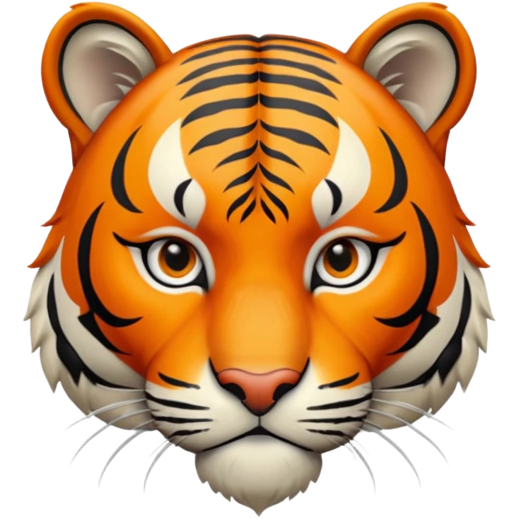 Tigre adulto feroz con la cara mas real no de caricatiraen la cima  emoji