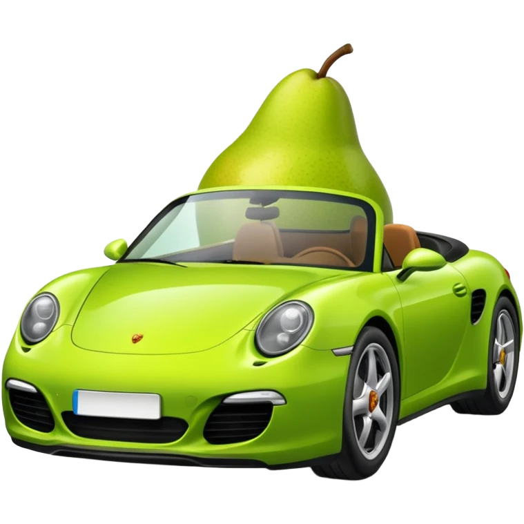 pear in a porshce emoji
