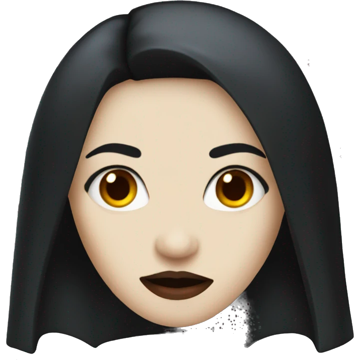 woman vampire with black hair  emoji
