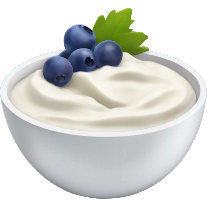 yoghurt bowl with grapes and blueberries emoji
