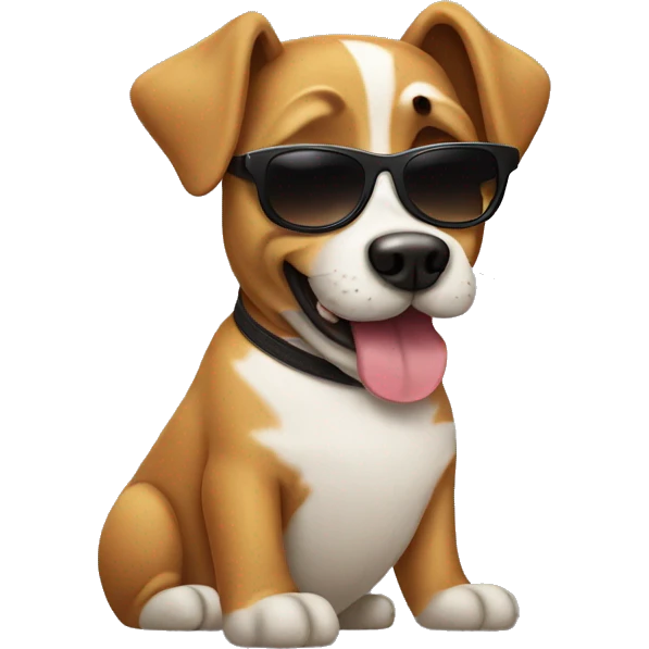 dog wearing sunglasses emoji