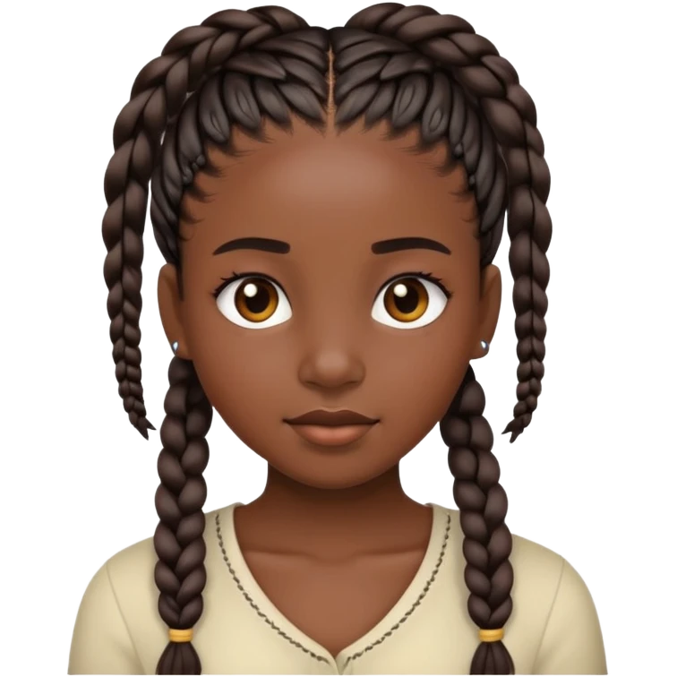 Black girl with braids emoji
