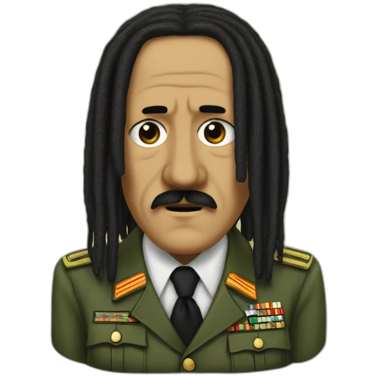 Adolf Hitler Bob Marley dreadlocks emoji