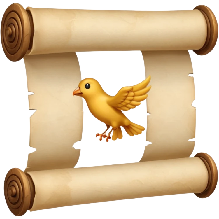 create an emoji of a flying scroll emoji