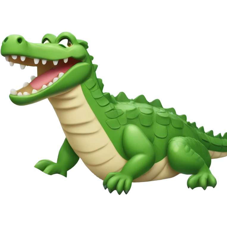 Crocodile playing in snow emoji