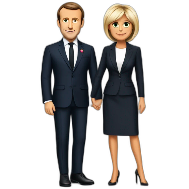 Emmanuel Macron and Brigitte Macron  emoji