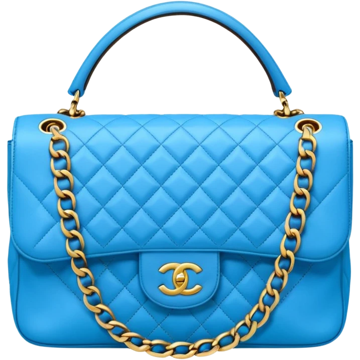 chanel bag sky blue emoji