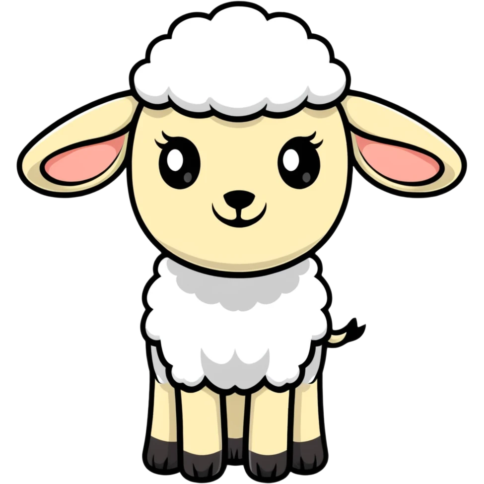 cartoon lamb emoji