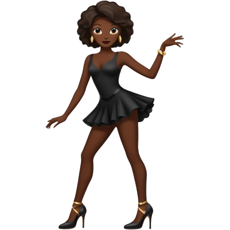 dancing silhouette with high heels emoji