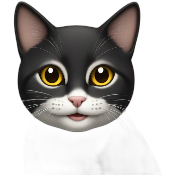 Gato negro feliz  emoji