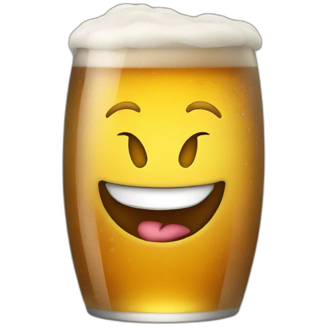 beer smiling emoji