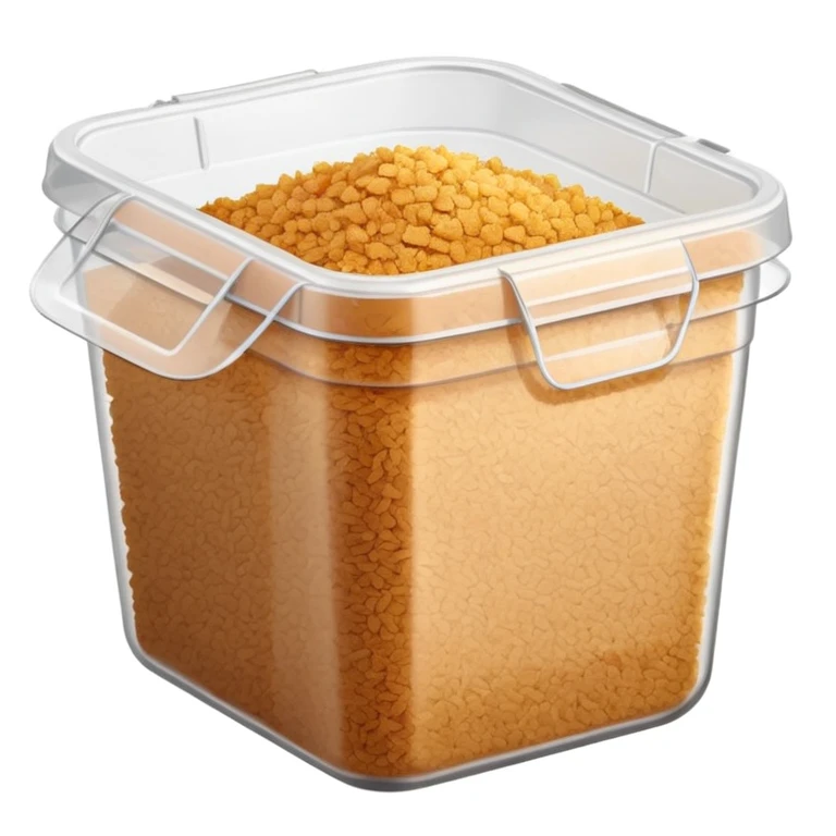 breadcrumbs in a plastic container emoji