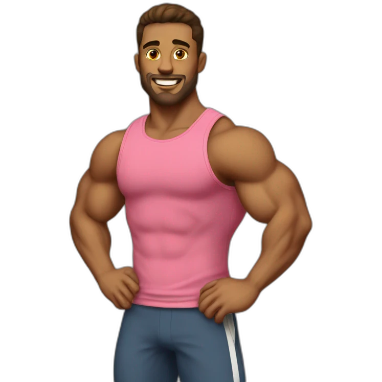 muscular man tank top emoji