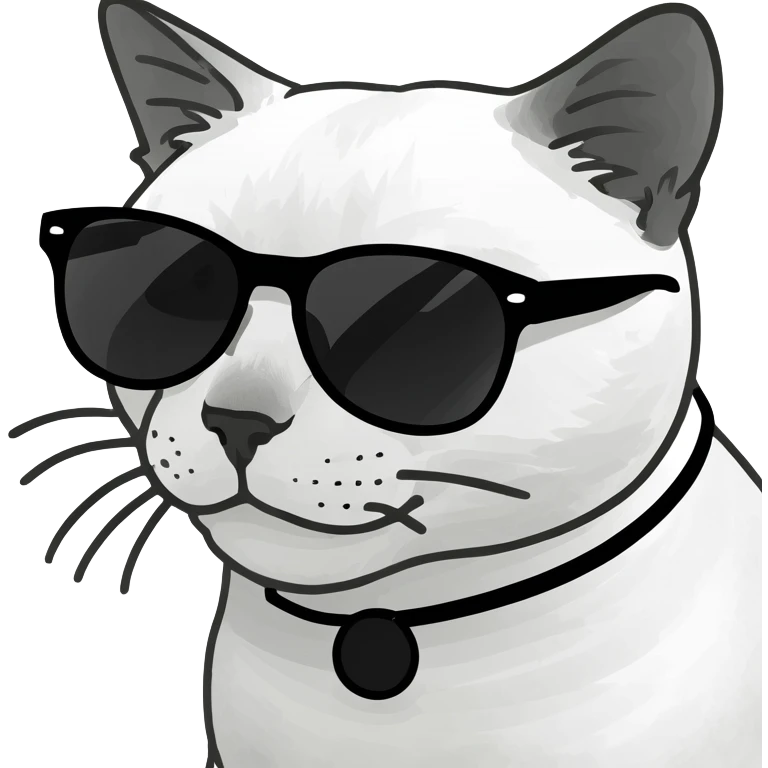 Cat with sunglasses emoji
