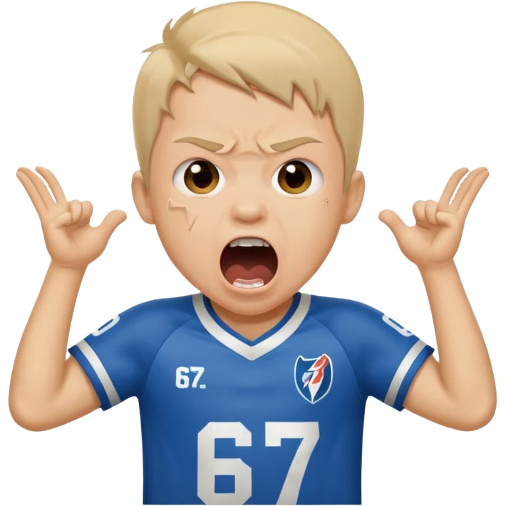 67 kid screaming 67 emoji