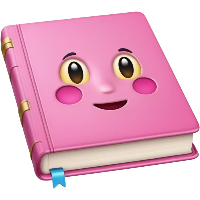 Pink book emoji