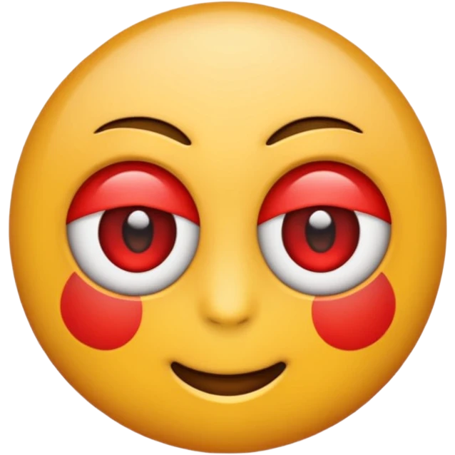 emoji de cara con ojos rojos intensos emoji