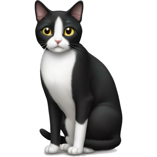 Tuxedo cat emoji
