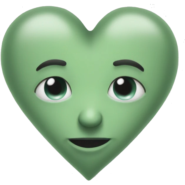 Sage green heart emoji