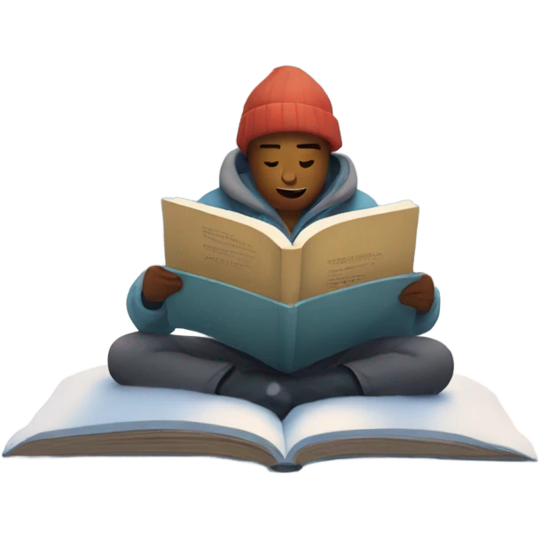 reading in the snow  emoji