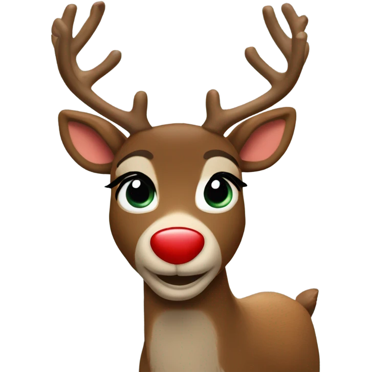 Rudolph the red nosed reindeer  emoji
