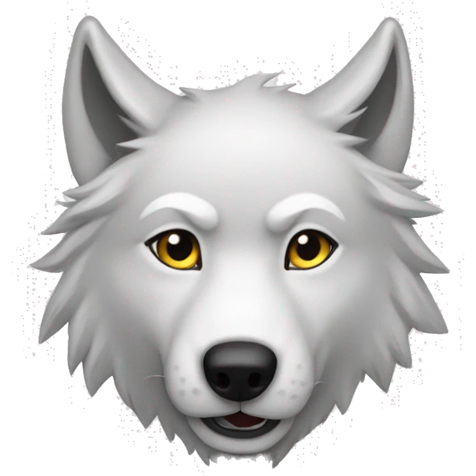 Witte wolf  emoji