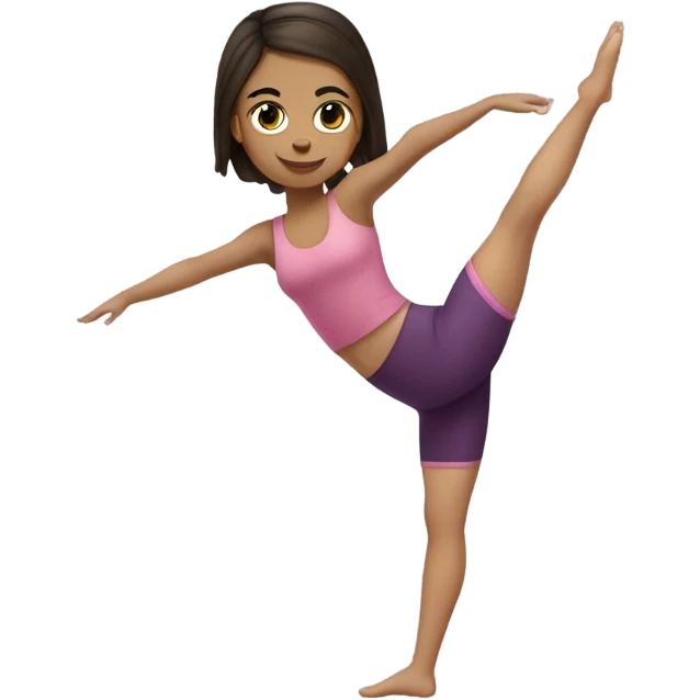 Cute Pilates girl brunette  emoji