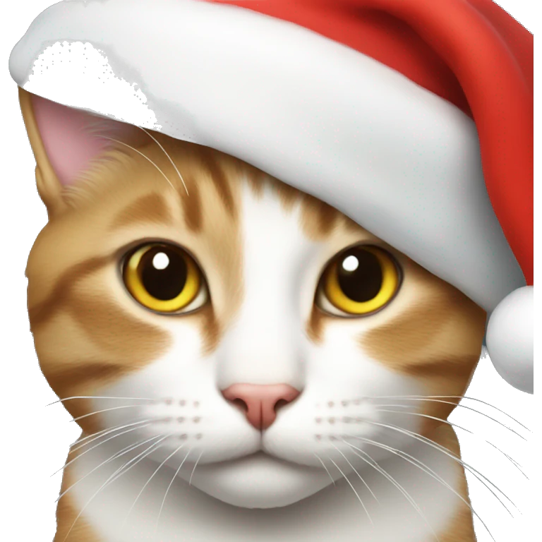 Cat with a santa hat  emoji