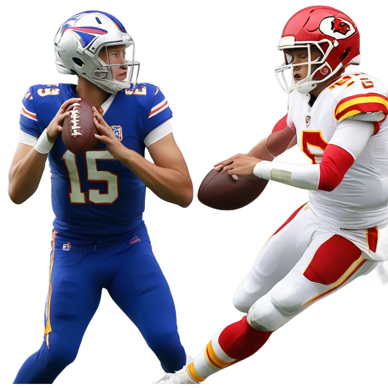Josh Allen fighting Patrick Mahomes  emoji